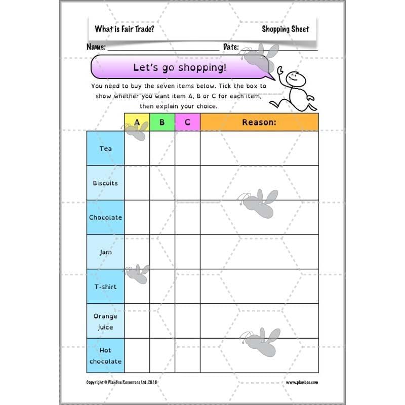 PlanBee What is Fair Trade KS2 ESR Lessons by PlanBee