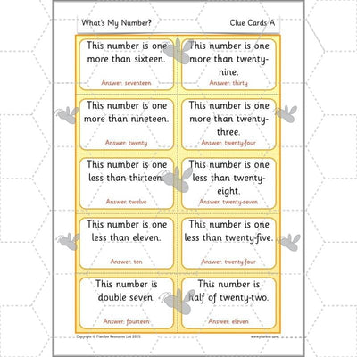 PlanBee What's My Number? Complete Year 2 Maths Lessons and Resources