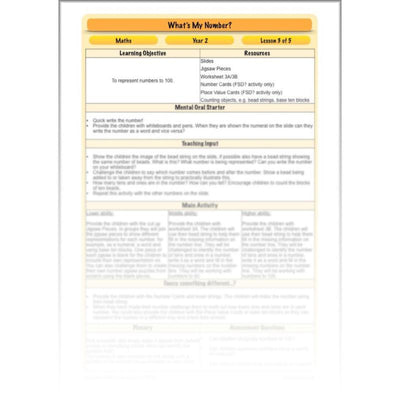 PlanBee What's My Number? Complete Year 2 Maths Lessons and Resources