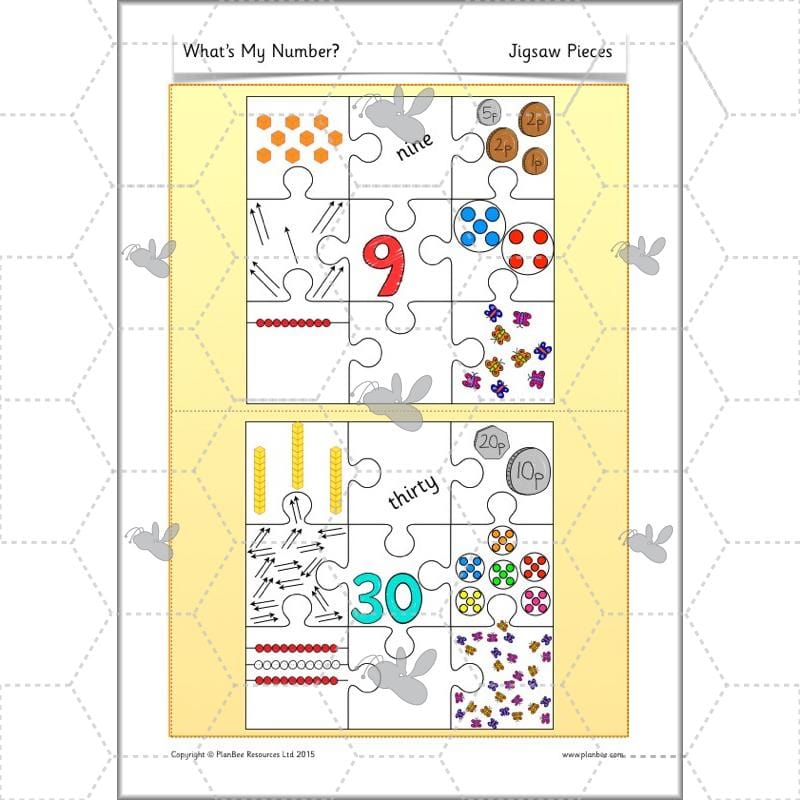 PlanBee What's My Number? Complete Year 2 Maths Lessons and Resources