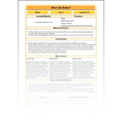 PlanBee What's My Number? Complete Year 2 Maths Lessons and Resources