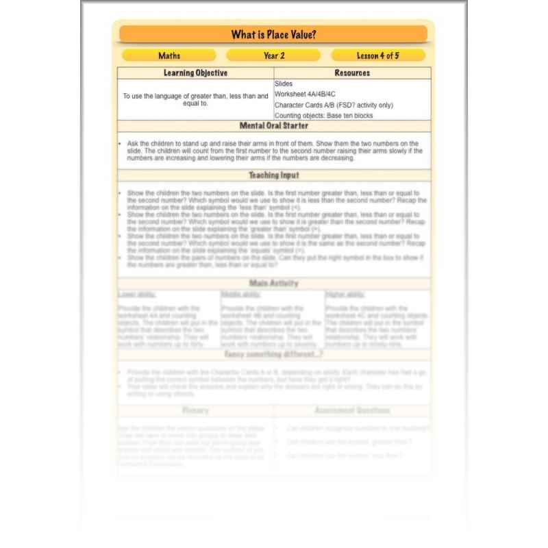 PlanBee What is Place Value? Year 2 Maths lesson plans and resources