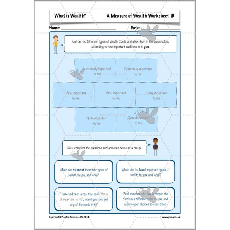 PlanBee What is Wealth? KS2 ESR lessons by PlanBee