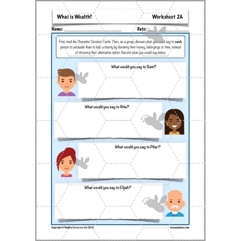 PlanBee What is Wealth? KS2 ESR lessons by PlanBee