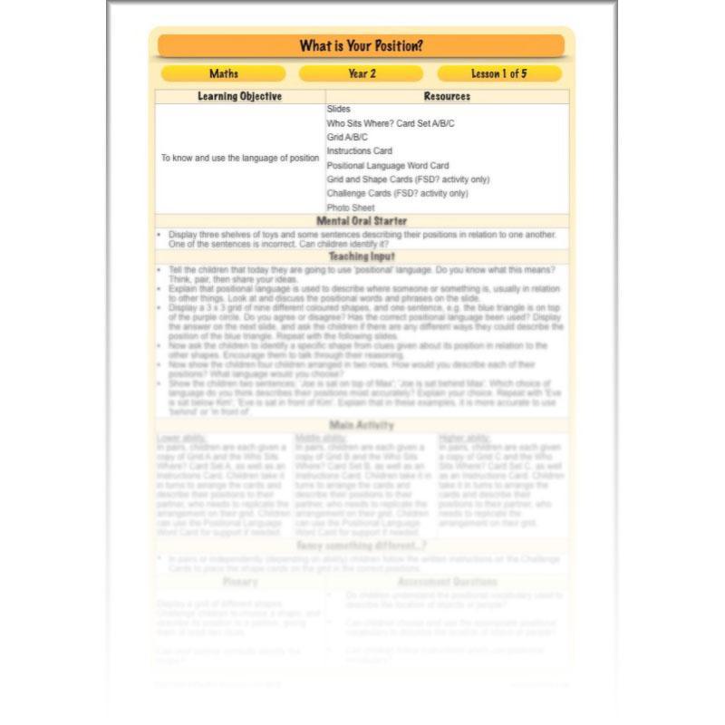 PlanBee Positional language and Directional Language KS1 by PlanBee