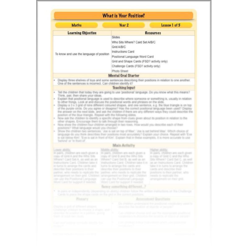 PlanBee Positional language and Directional Language KS1 by PlanBee