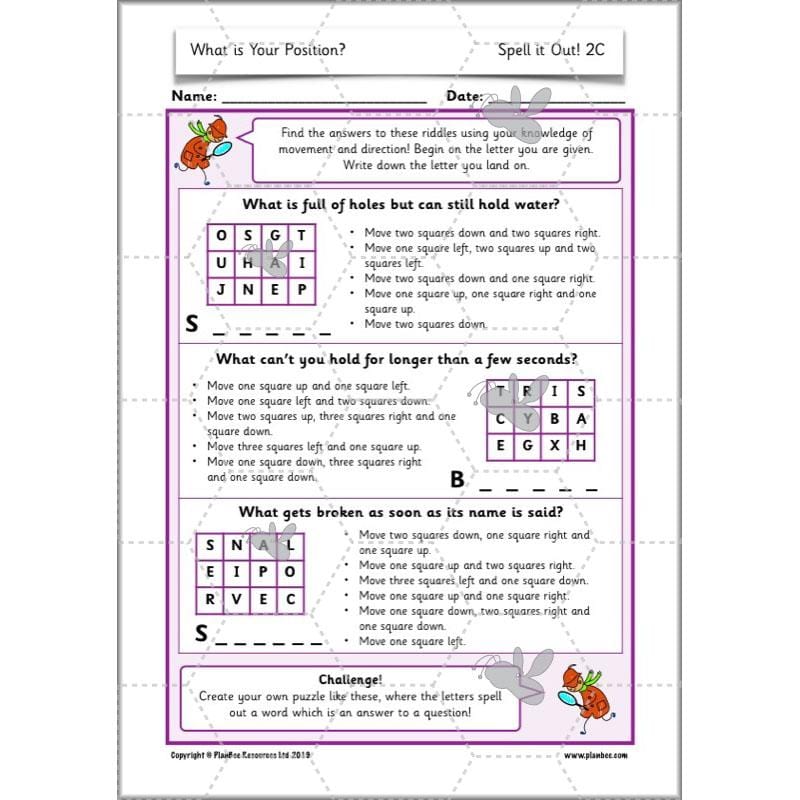 PlanBee Positional language and Directional Language KS1 by PlanBee