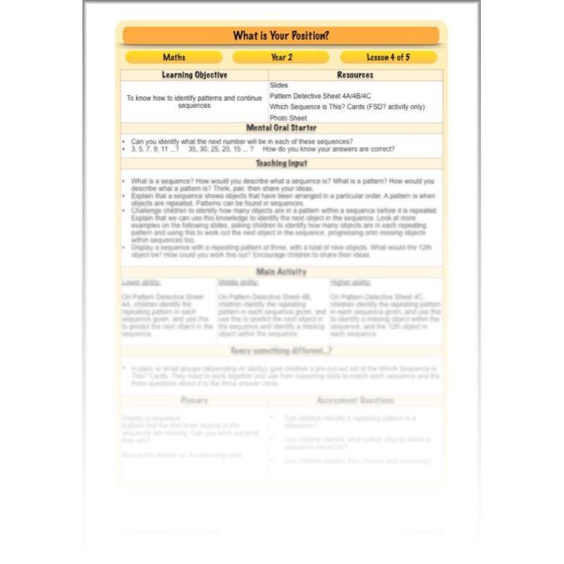 PlanBee Positional language and Directional Language KS1 by PlanBee