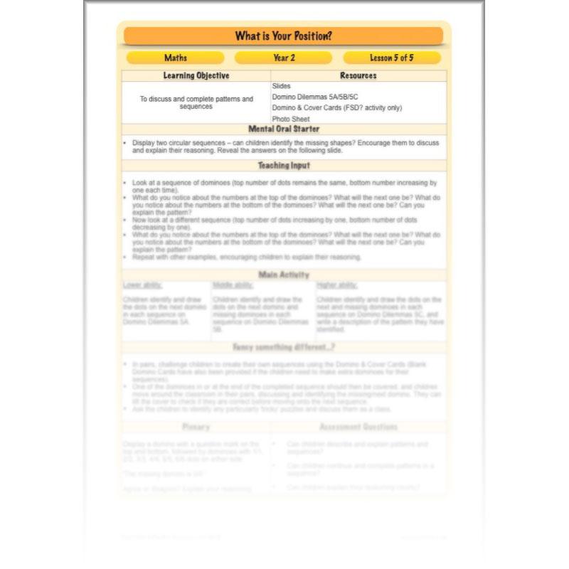 PlanBee Positional language and Directional Language KS1 by PlanBee