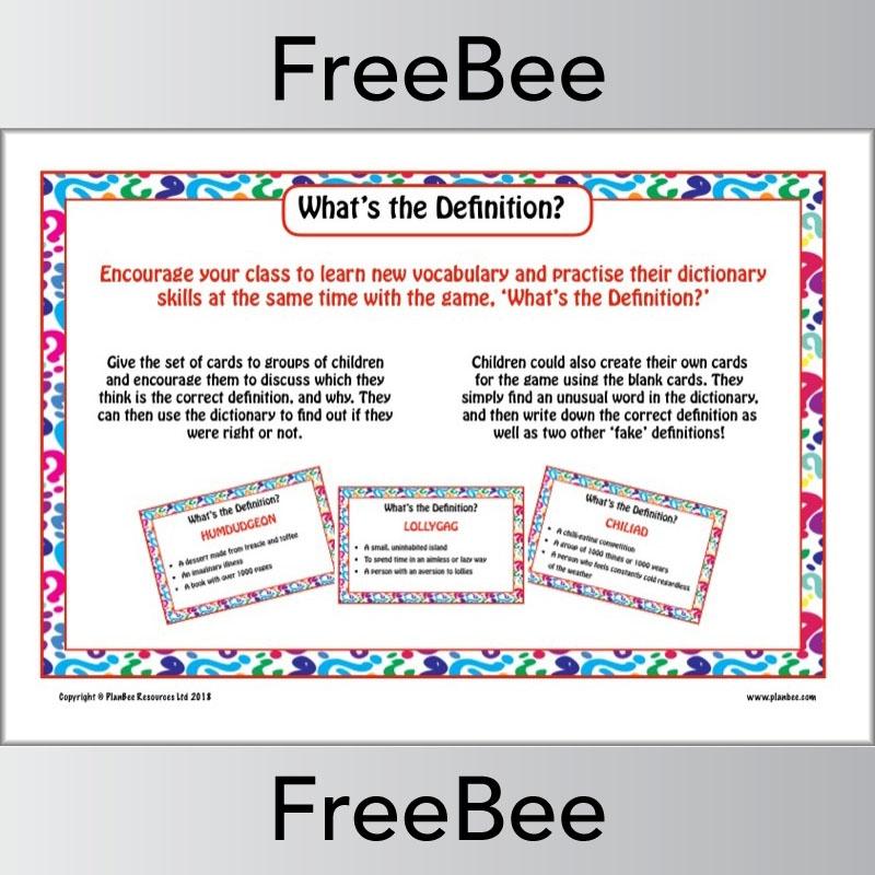 FREE Fun with Words Pack by PlanBee