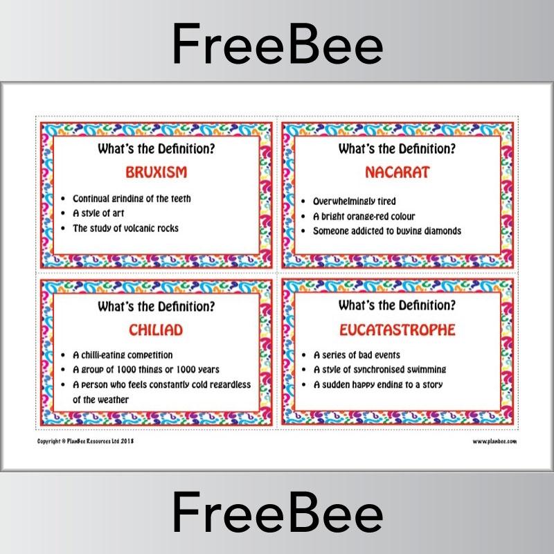 FREE Fun with Words Pack by PlanBee