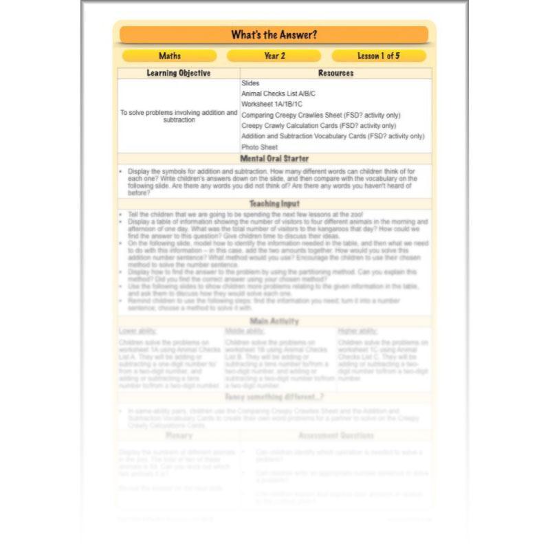 PlanBee What's the answer? Year 2 word problems | PlanBee