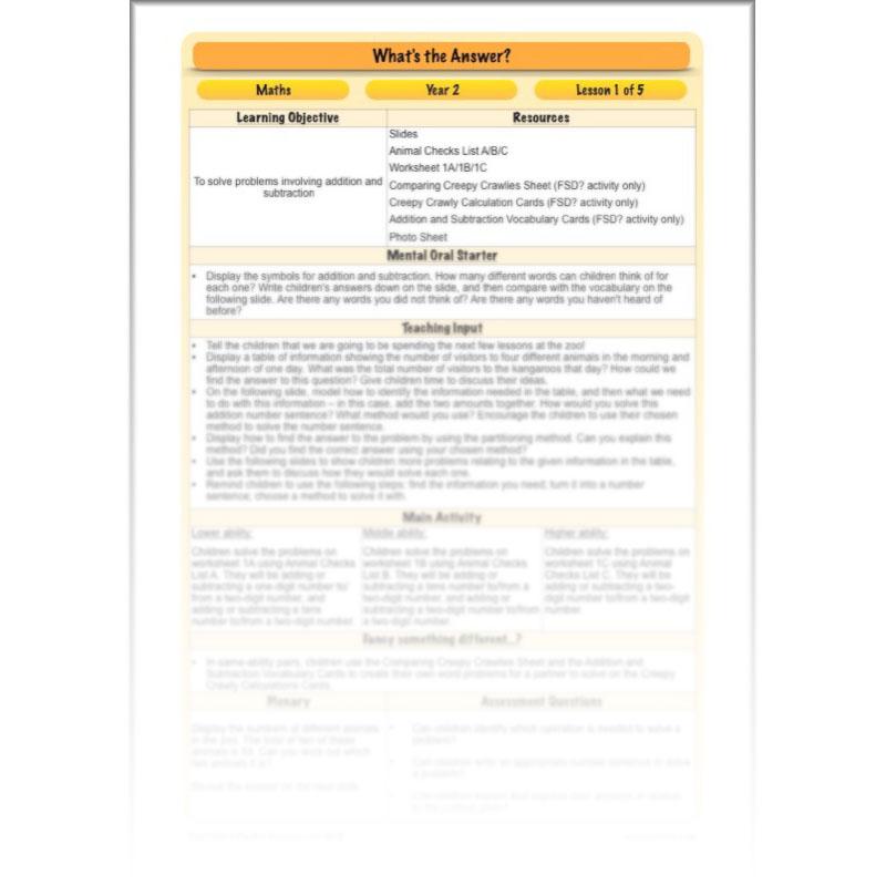 PlanBee What's the answer? Year 2 word problems | PlanBee