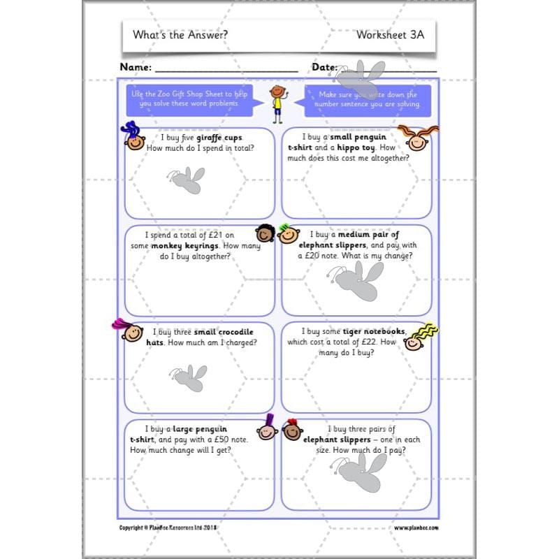 PlanBee What's the answer? Year 2 word problems | PlanBee