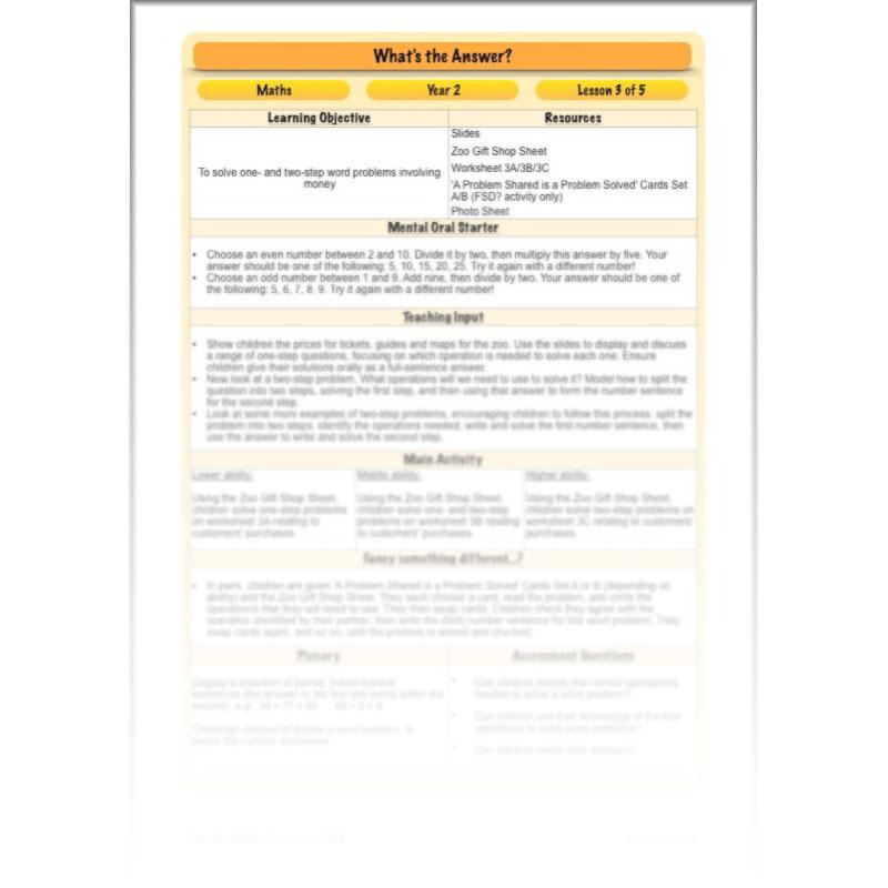 PlanBee What's the answer? Year 2 word problems | PlanBee