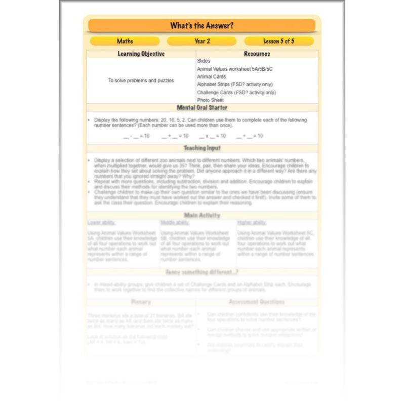 PlanBee What's the answer? Year 2 word problems | PlanBee