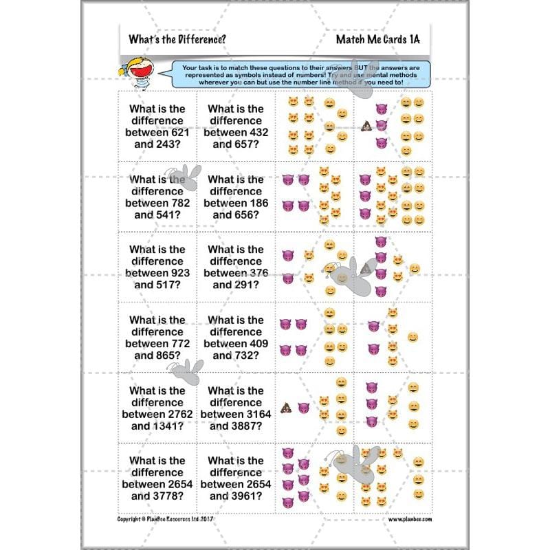 PlanBee What's the Difference? - Year 5 Maths Plans - Addition and Subtraction