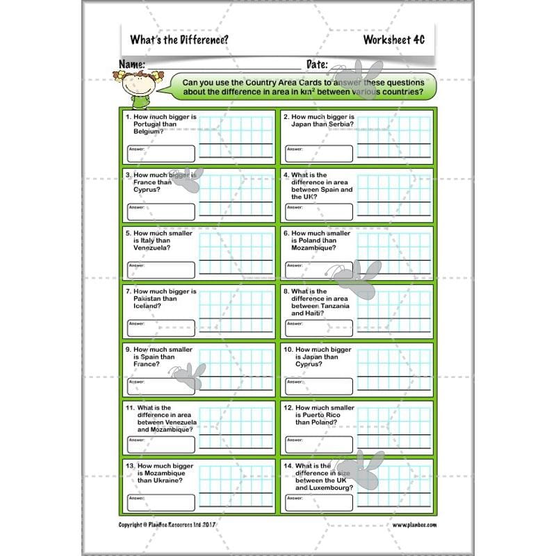 PlanBee What's the Difference? - Year 5 Maths Plans - Addition and Subtraction