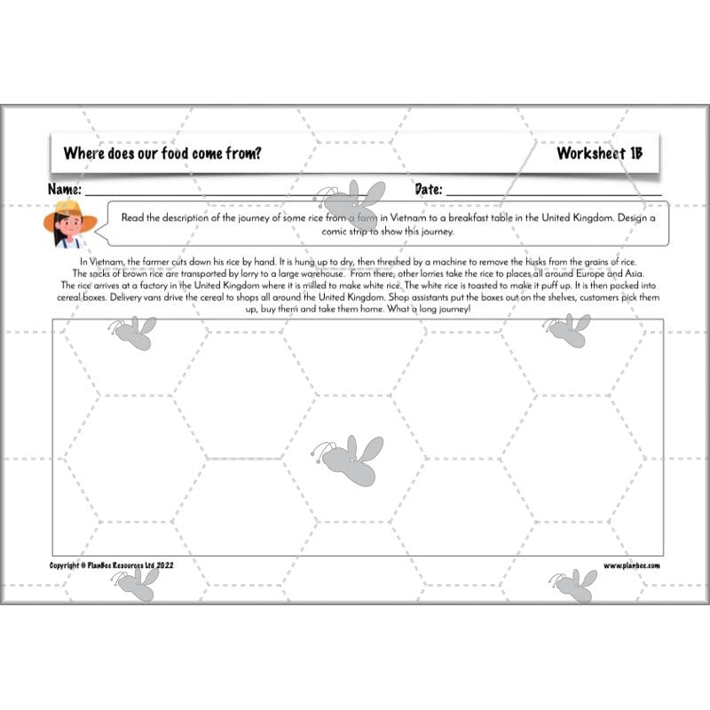 PlanBee Where Does Our Food Come From? KS2 Geography pack by PlanBee