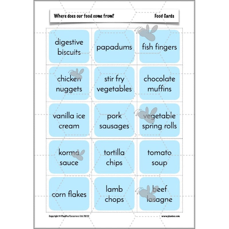 PlanBee Where Does Our Food Come From? KS2 Geography pack by PlanBee