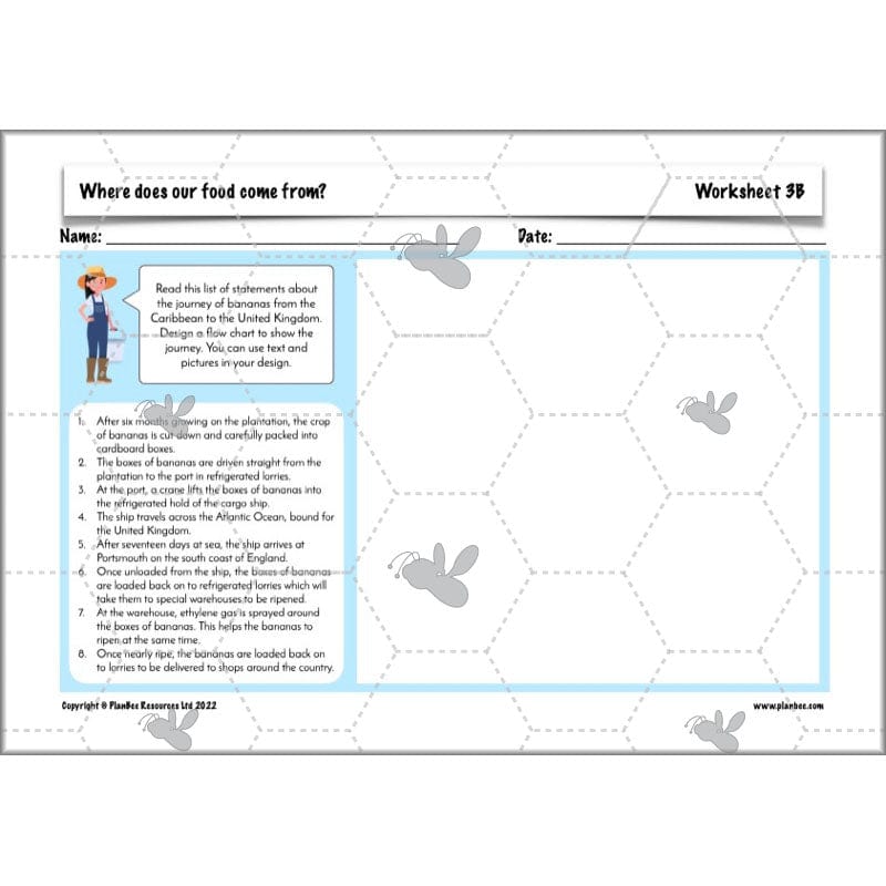 PlanBee Where Does Our Food Come From? KS2 Geography pack by PlanBee