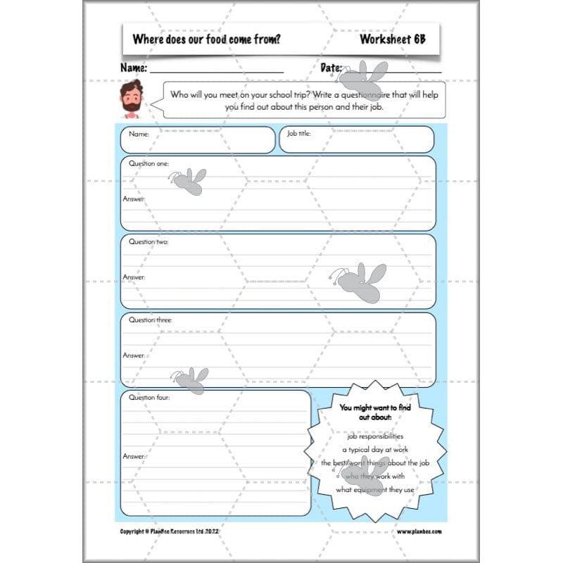 PlanBee Where Does Our Food Come From? KS2 Geography pack by PlanBee