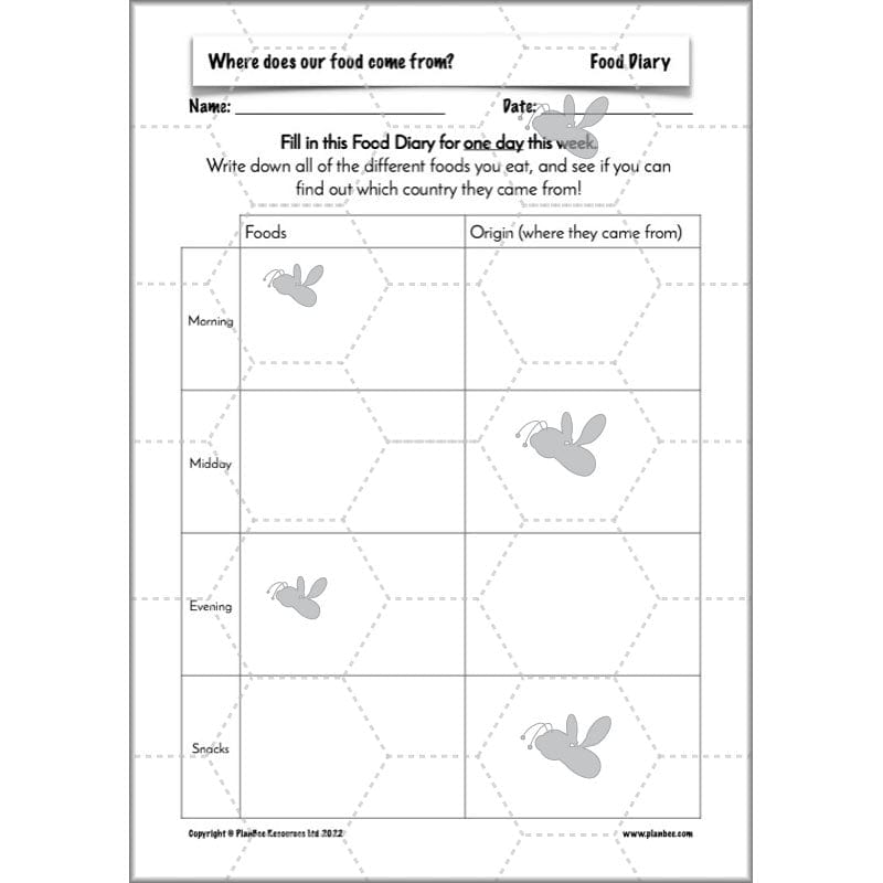 PlanBee Where Does Our Food Come From? KS2 Geography pack by PlanBee