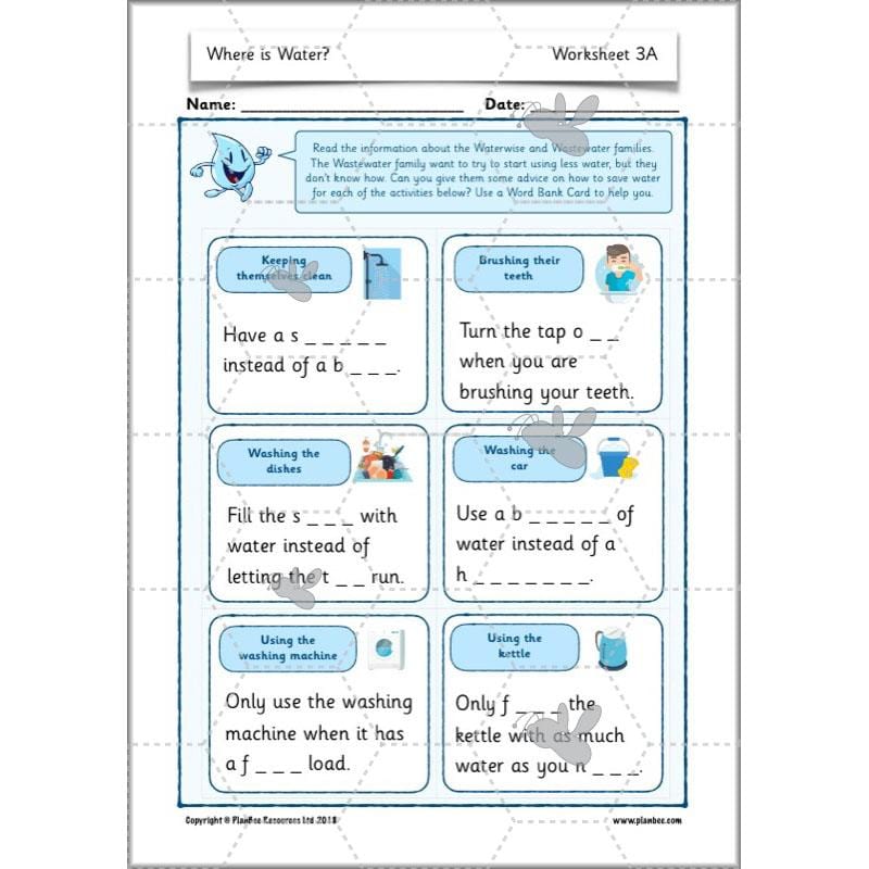 PlanBee Where is Water KS1 ESR Lessons by PlanBee