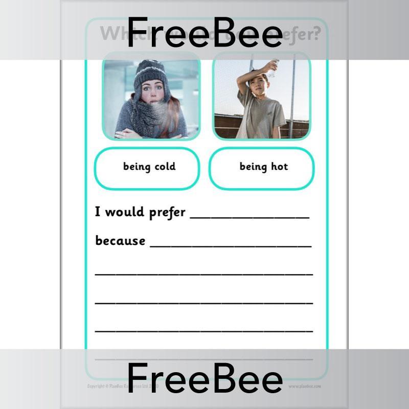 PlanBee KS1 Writing Prompts | Which Would You Prefer?