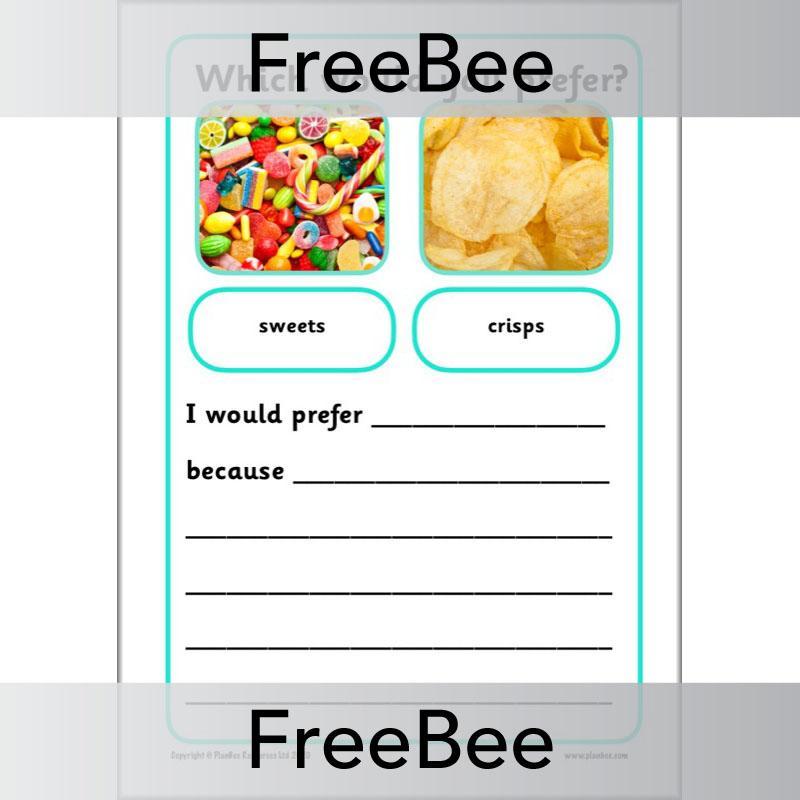 PlanBee KS1 Writing Prompts | Which Would You Prefer?