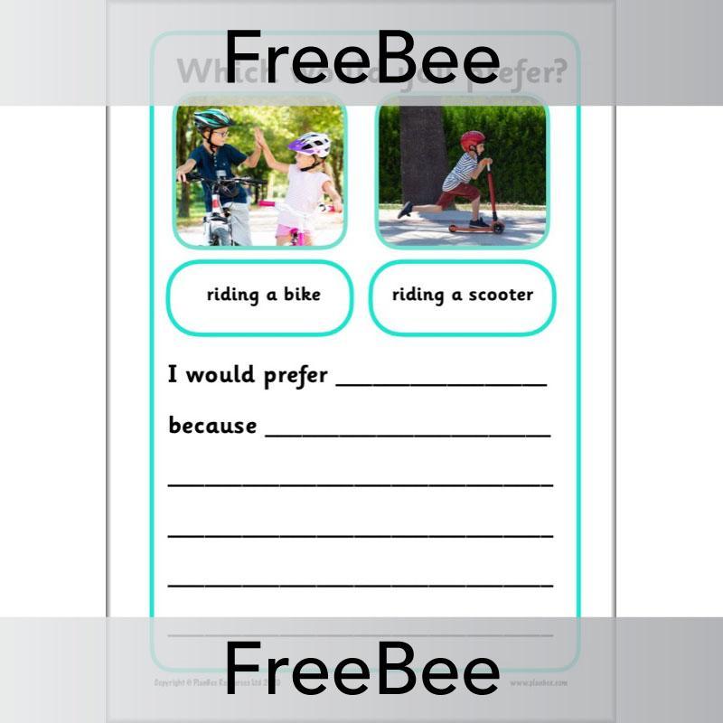 PlanBee KS1 Writing Prompts | Which Would You Prefer?