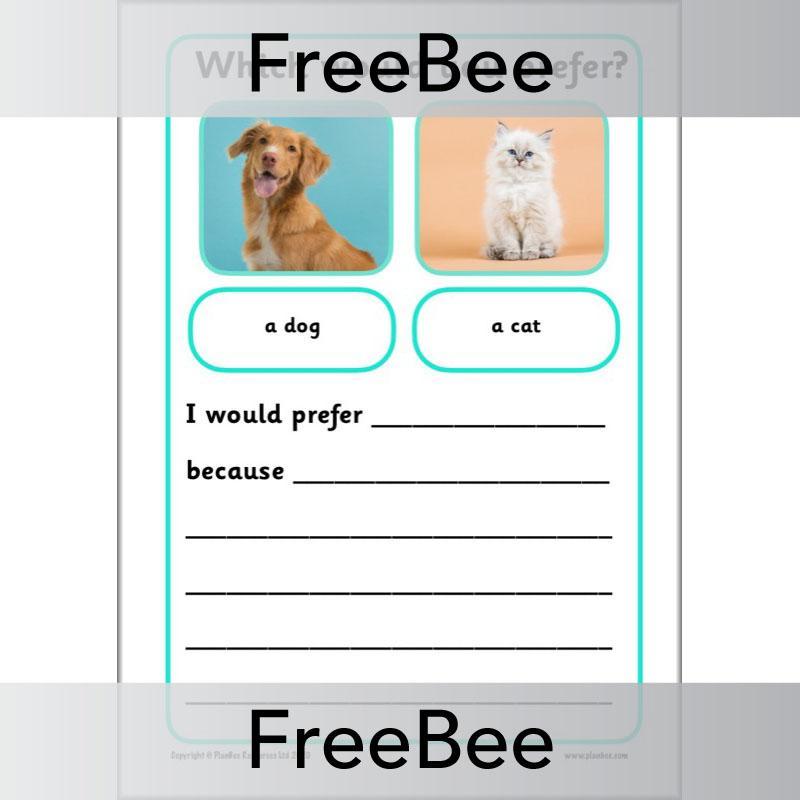 PlanBee KS1 Writing Prompts | Which Would You Prefer?