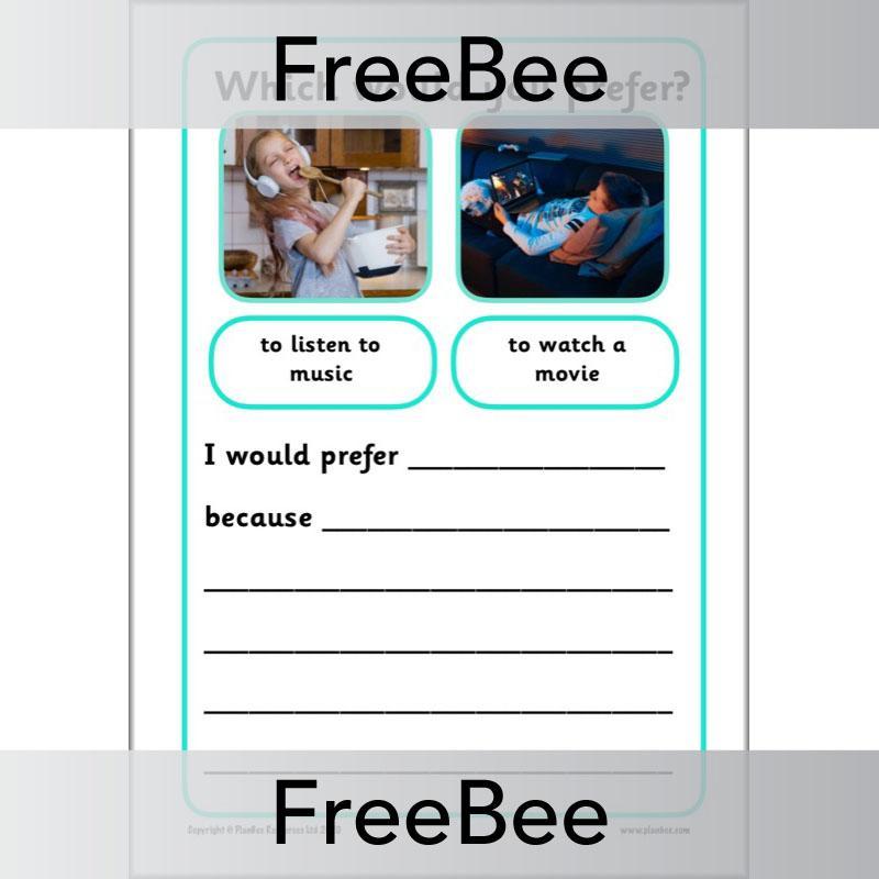 PlanBee KS1 Writing Prompts | Which Would You Prefer?
