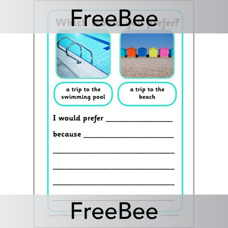 PlanBee KS1 Writing Prompts | Which Would You Prefer?