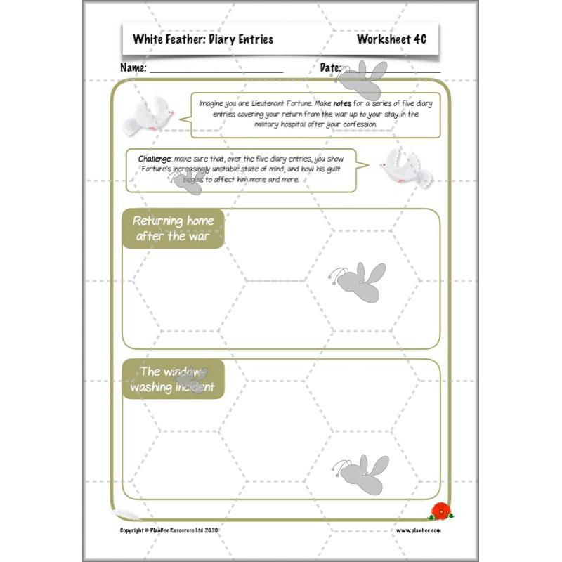 PlanBee White Feather Diary Entries KS2 English Planning Pack 