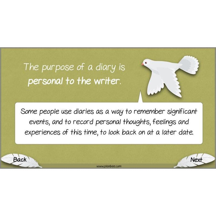 PlanBee White Feather Diary Entries KS2 English Planning Pack 