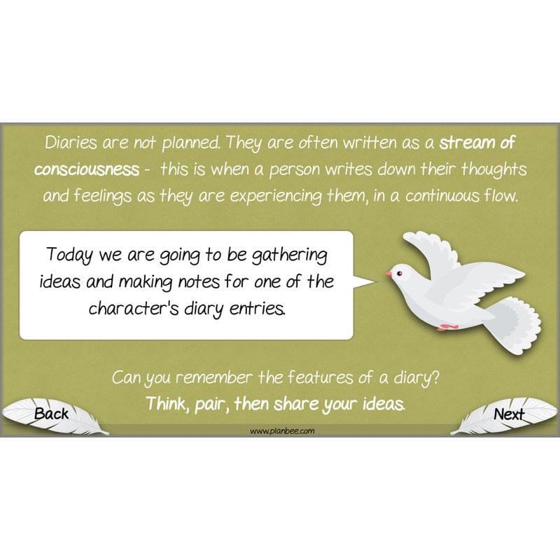PlanBee White Feather Diary Entries KS2 English Planning Pack 