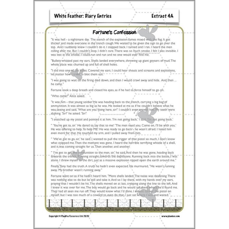 PlanBee White Feather Diary Entries KS2 English Planning Pack 