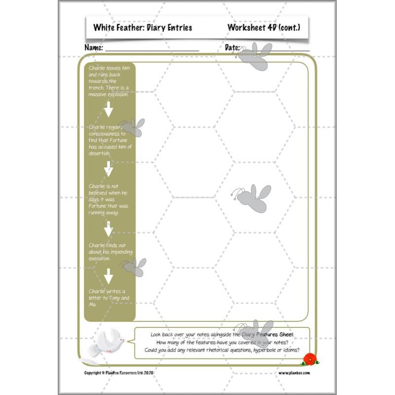 PlanBee White Feather Diary Entries KS2 English Planning Pack 
