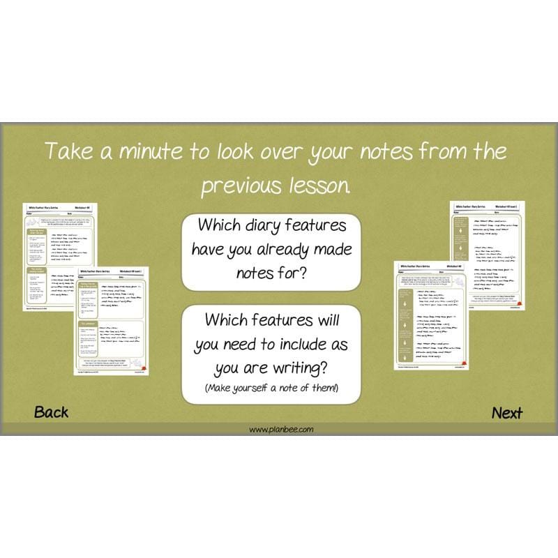 PlanBee White Feather Diary Entries KS2 English Planning Pack 