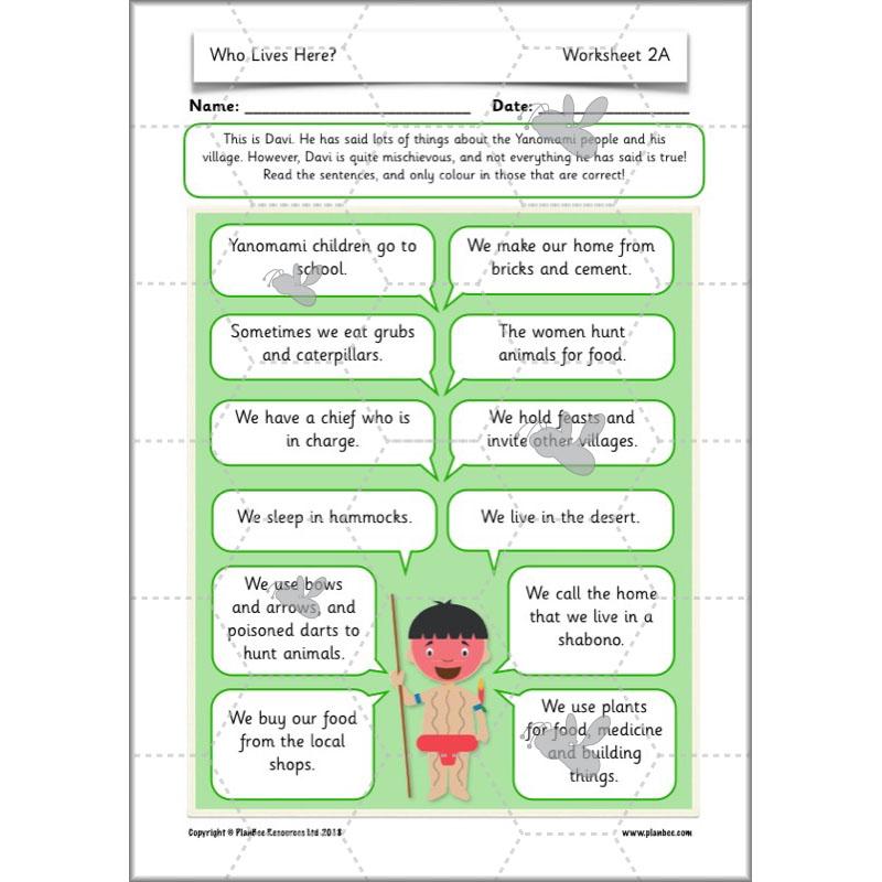 PlanBee Who Lives Here? Geography scheme of work for KS1 Year 1 & Year 2