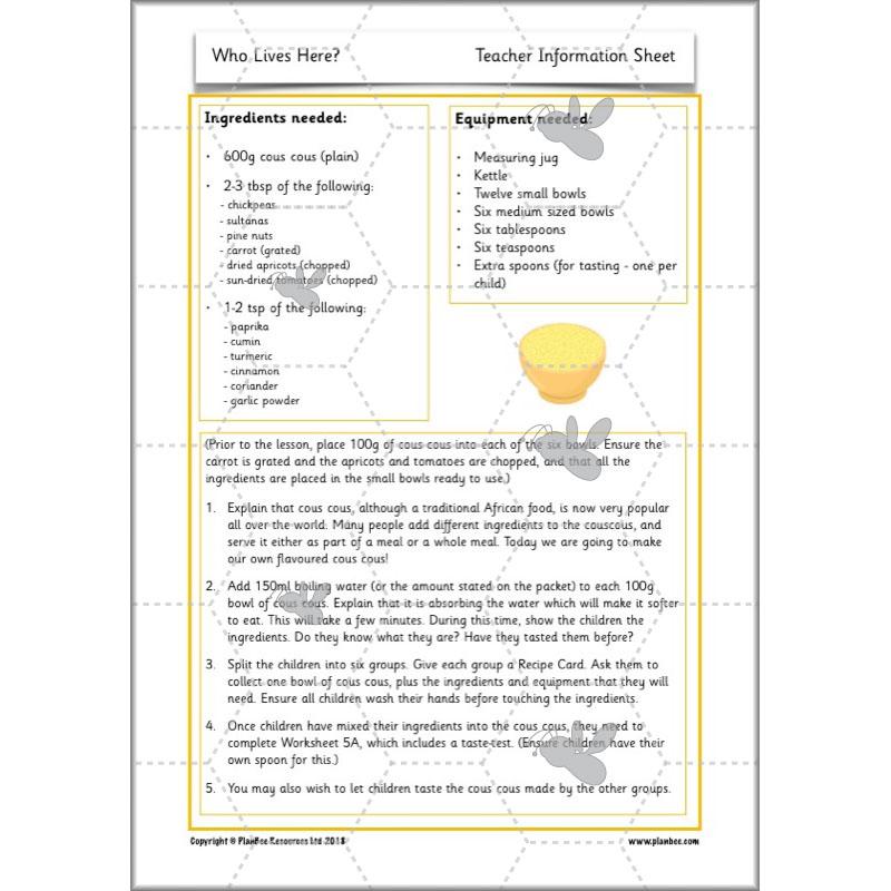 PlanBee Who Lives Here? Geography scheme of work for KS1 Year 1 & Year 2