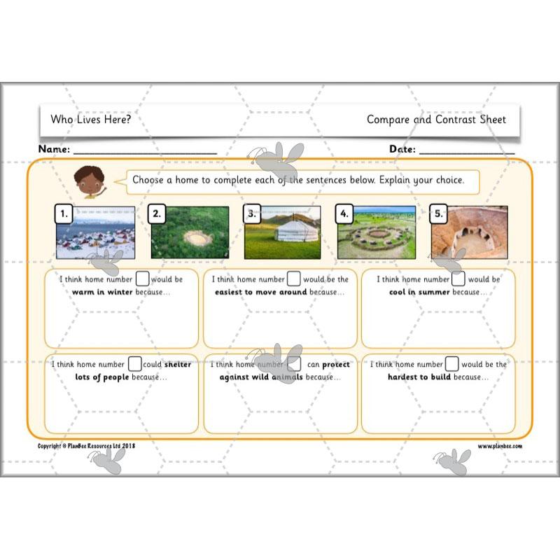 PlanBee Who Lives Here? Geography scheme of work for KS1 Year 1 & Year 2