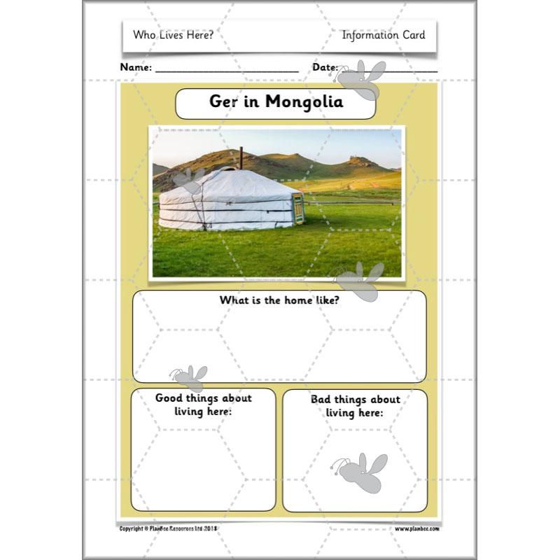 PlanBee Who Lives Here? Geography scheme of work for KS1 Year 1 & Year 2