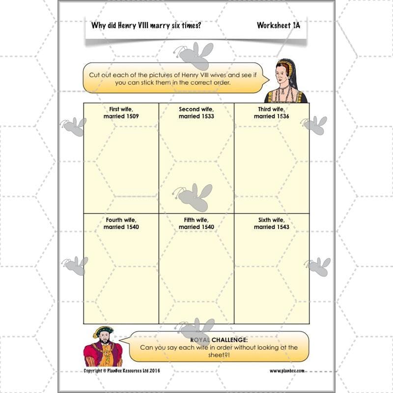 PlanBee Henry VIII KS2 History Lesson Plan Pack for Year 3 & Year 4