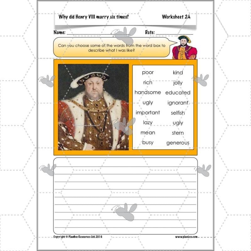 PlanBee Henry VIII KS2 History Lesson Plan Pack for Year 3 & Year 4