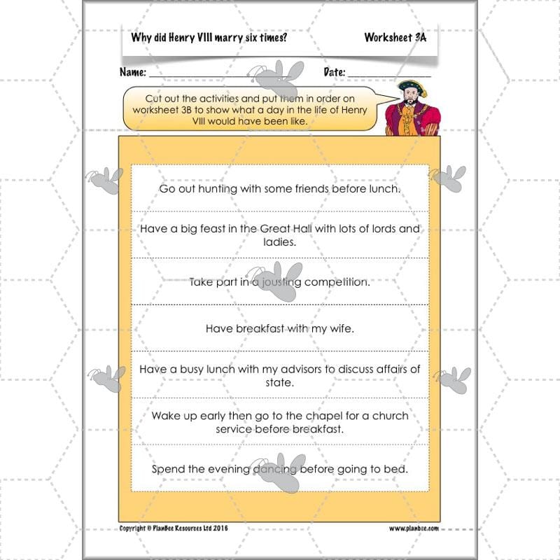 PlanBee Henry VIII KS2 History Lesson Plan Pack for Year 3 & Year 4