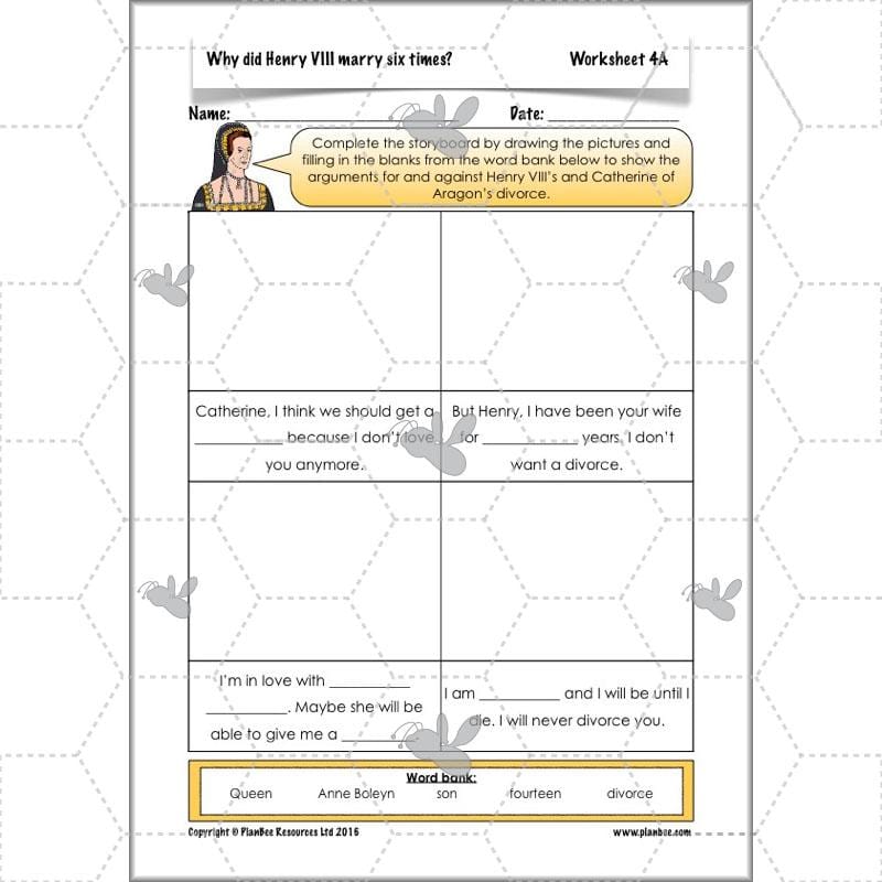 PlanBee Henry VIII KS2 History Lesson Plan Pack for Year 3 & Year 4