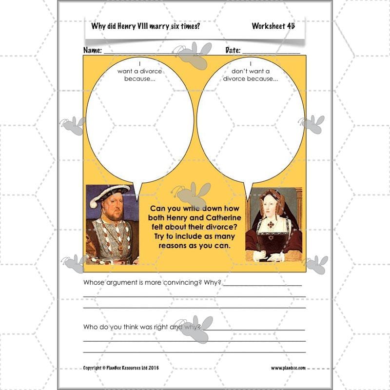 PlanBee Henry VIII KS2 History Lesson Plan Pack for Year 3 & Year 4