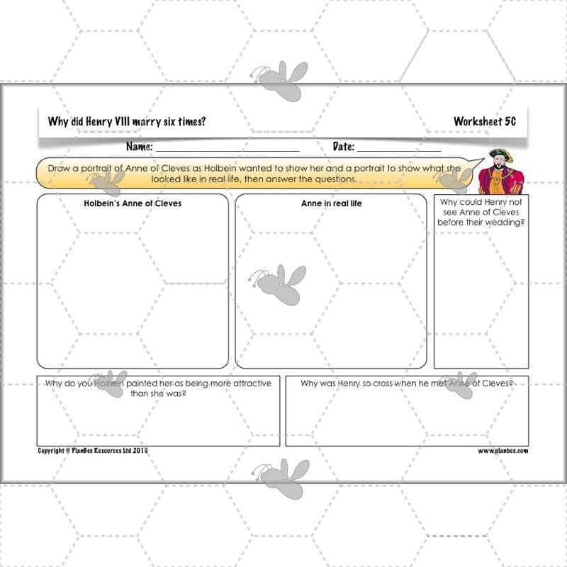 PlanBee Henry VIII KS2 History Lesson Plan Pack for Year 3 & Year 4
